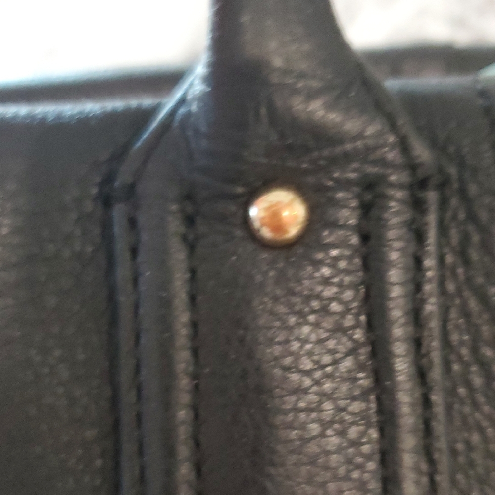 Vince Camuto Black Leather Satchel Crossbody  Handbag - Picture 8 of 16